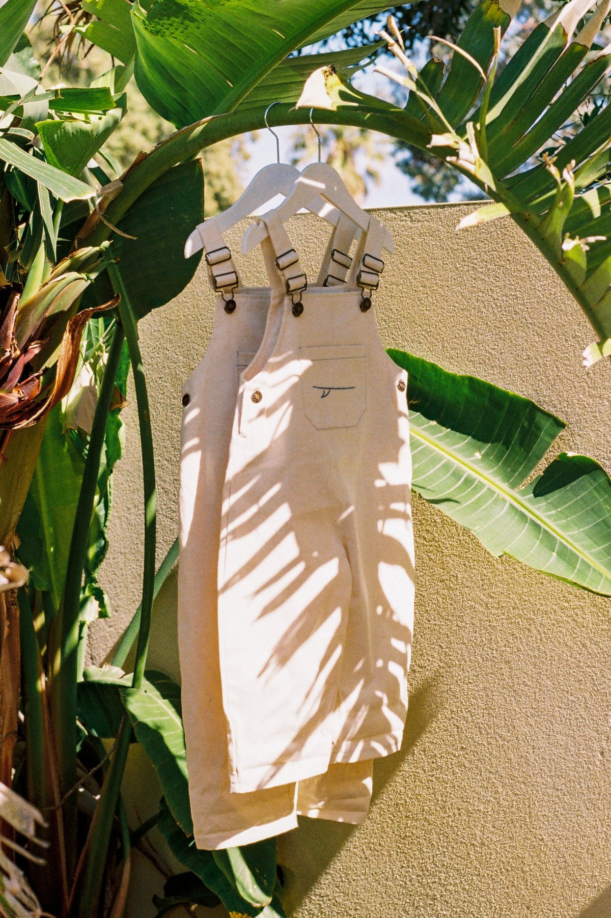 Denim Overalls - Cream