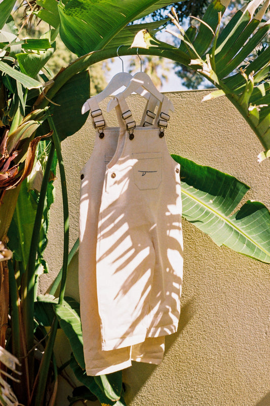 Denim Overalls - Cream